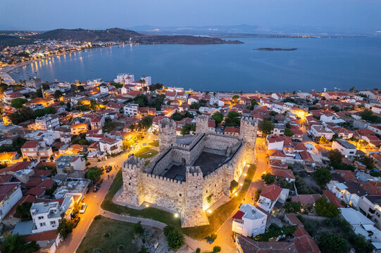 North Aegean shorelines aerial photography. Dikili Candarli Izmir Turkey.