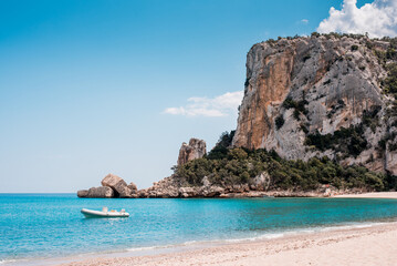 Cala Luna Beach in Sardinia Island, Gulf of Orosei, Ogliastra, Italy 