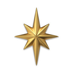 Obraz premium Golden star metallic surface 3d template vector illustration
