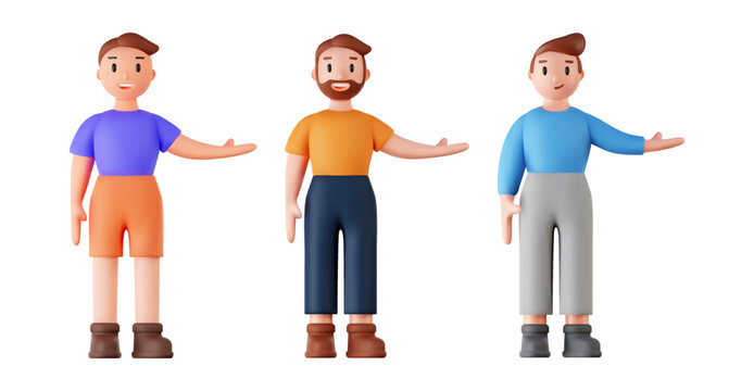 Vector 3d render human.