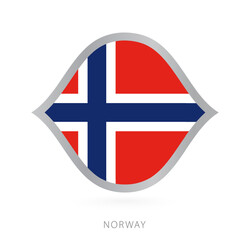 Norway national team flag in style for international basketball competitions.