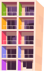 Residential building, balconies