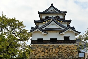 彦根城、天守閣、滋賀県、城、城下町、お堀、外壁、石垣、戦国