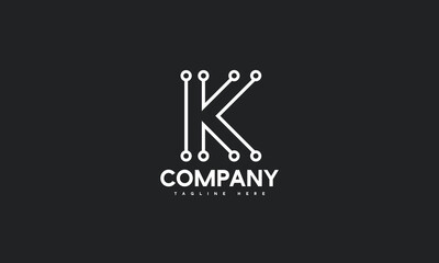 Fototapeta na wymiar minimal letter K logo template