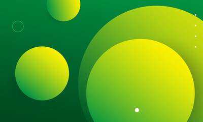 Abstract green and yellow background with circles. Eps10 vector