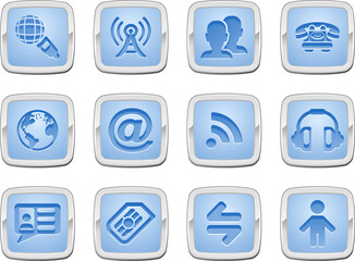 communication icon set