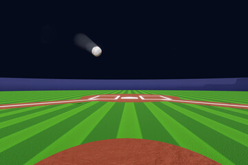 野球での変化球のイメージ