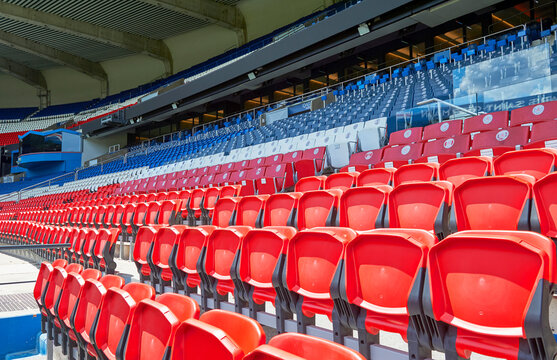 Trecolor tribunes at Parc des Princes Arena, Paris