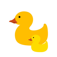 rubber duck toys bathroom illustration