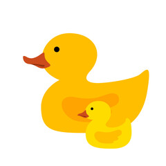 rubber duck toys bathroom illustration