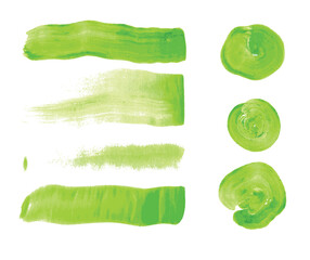 set of watercolor splashes