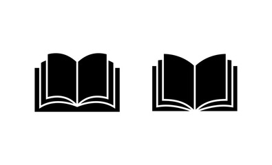 Book icon vector. open book sign and symbol. ebook icon