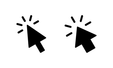 Click icon vector. pointer arrow sign and symbol. cursor icon