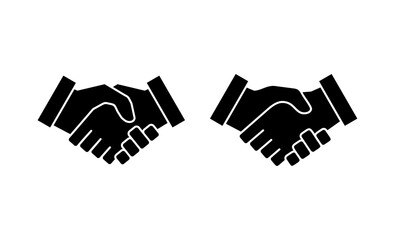 Handshake icon vector. business handshake sign and symbol. contact agreement