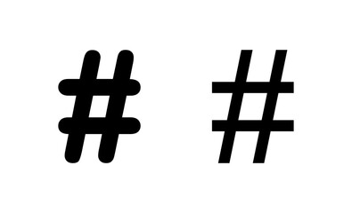 Obraz premium Hashtag icon vector. hashtag sign and symbol