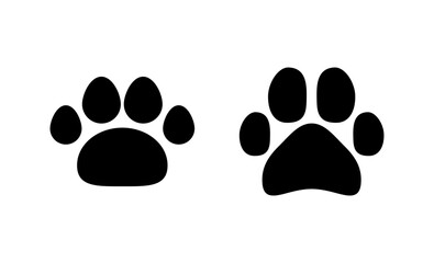 Paw icon vector. paw print sign and symbol. dog or cat paw