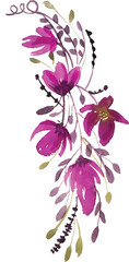 Fototapeta na wymiar watercolor flowers