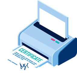 Printer, certificate