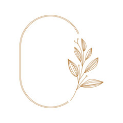 wreath foliage monogram wedding frame