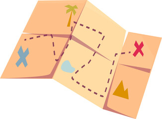 Folded paper map © klyaksun
