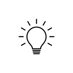 Lamp icon for web and mobile app. Light bulb sign and symbol. idea symbol.