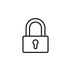 Lock icon for web and mobile app. Padlock sign and symbol. Encryption icon. Security symbol