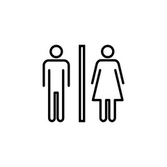 Toilet icon for web and mobile app. Girls and boys restrooms sign and symbol. bathroom sign. wc, lavatory
