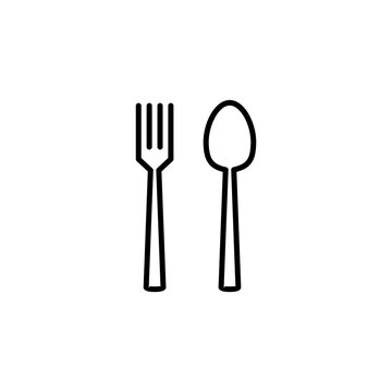 spoon and fork icon for web and mobile app. spoon, fork and knife icon vector. restaurant sign and symbol