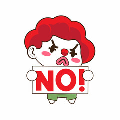cute little clown vector illustration