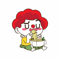 cute little clown vector illustration