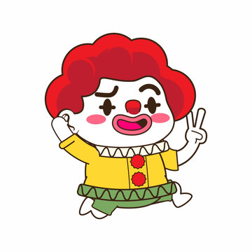 cute little clown vector illustration