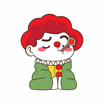 cute little clown vector illustration