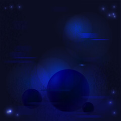 Wallpaper blue bokeh