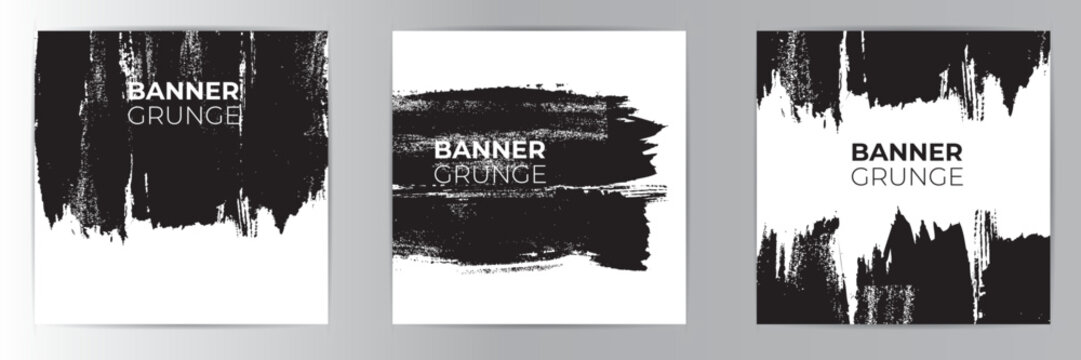 Grunge hand drawn background set banner format. Watercolor Texture background.