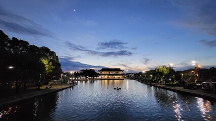 Fototapeta na wymiar Kuching, Sarawak Malaysia - April 5th 2022: The Malaysia-China Friendship Park at Song Road, Kuching, Sarawak