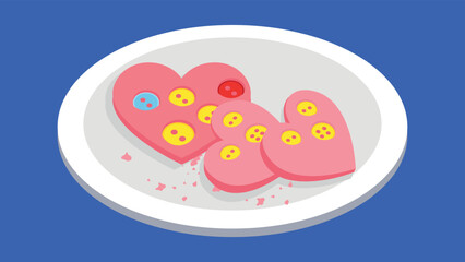 heart shaped cookies with icing