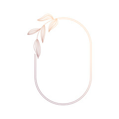 wreath foliage monogram wedding frame