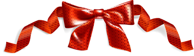 Red ribbon bow