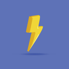 3d lightning design vector isolated