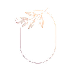 wreath foliage monogram wedding frame