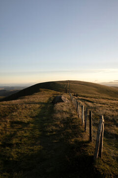 Cadair Berwyn Mountain Range In Wales UK