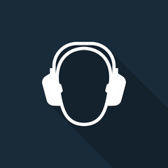 Hearing Protection Symbol Floor Sign