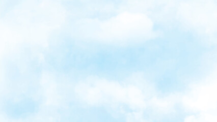 Naklejka na ściany i meble Blurred soft background. Cumulus clouds in a haze. Backdrop for design