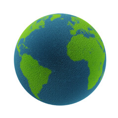 Global Earth isolated background. 3d illustration