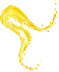 Schilderijen op glas Yellow water splash © klyaksun