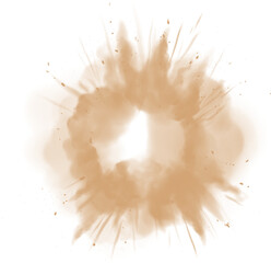 Splash of paint dust