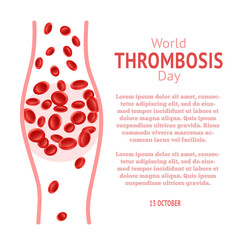 World Thrombosis Day 13 October. Design vector illustration with Thrombosis symbol