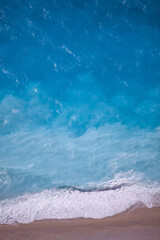 Fototapeta na wymiar Amazing sea water color and sand beach, blue water and sand