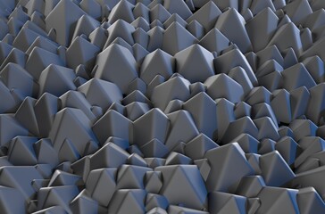 Solar cell panel surface (SEM style) - 3d illustration isometric view