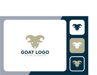 goat logo design with head and animal